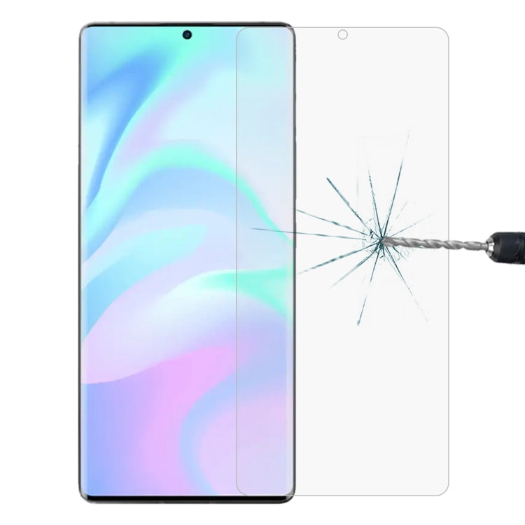 Clear tempered glass screen protector film for curved display with crack test