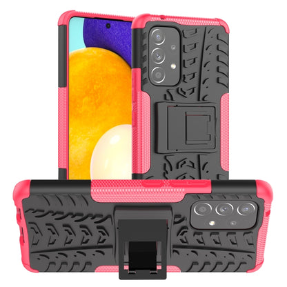 Red tire-texture phone case with holder and camera cutout, TPU+PC