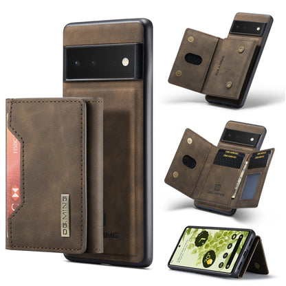 Brown phone wallet case with magnetic flip cover and front card pocket