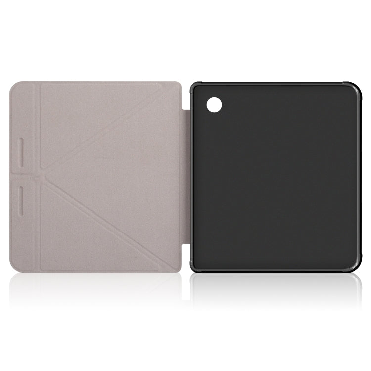 Light gray folio leather tablet e-reader case with device back cover