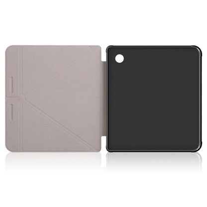 Light gray folio leather tablet e-reader case with device back cover