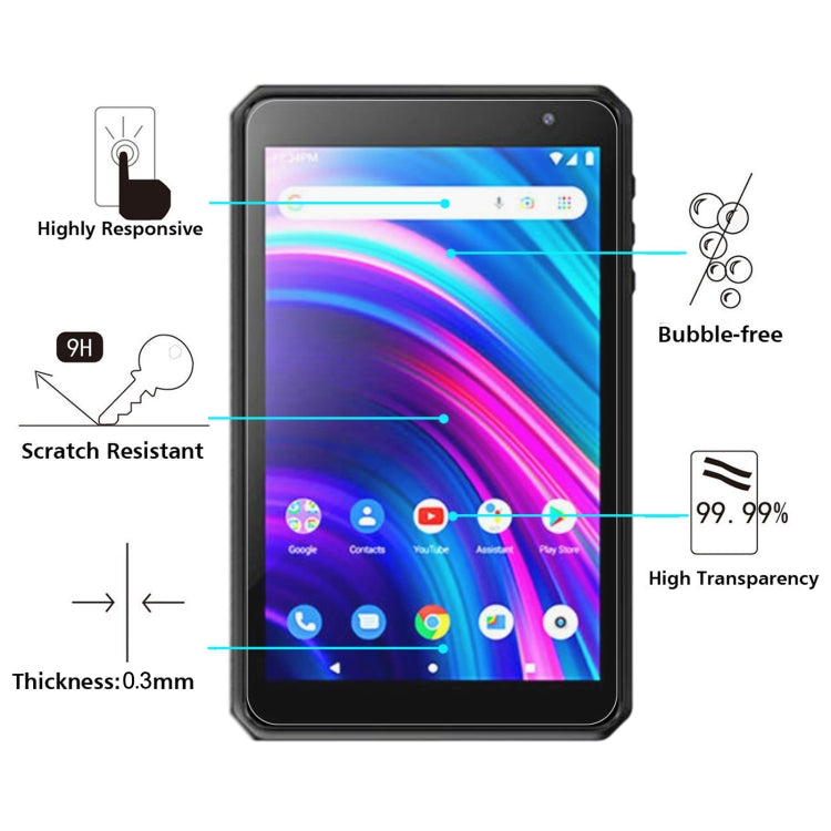 Tempered glass screen protector for tablet with 9H scratch resistance and bubble-free fit