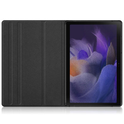 Black folding leather tablet case with front cover and kickstand