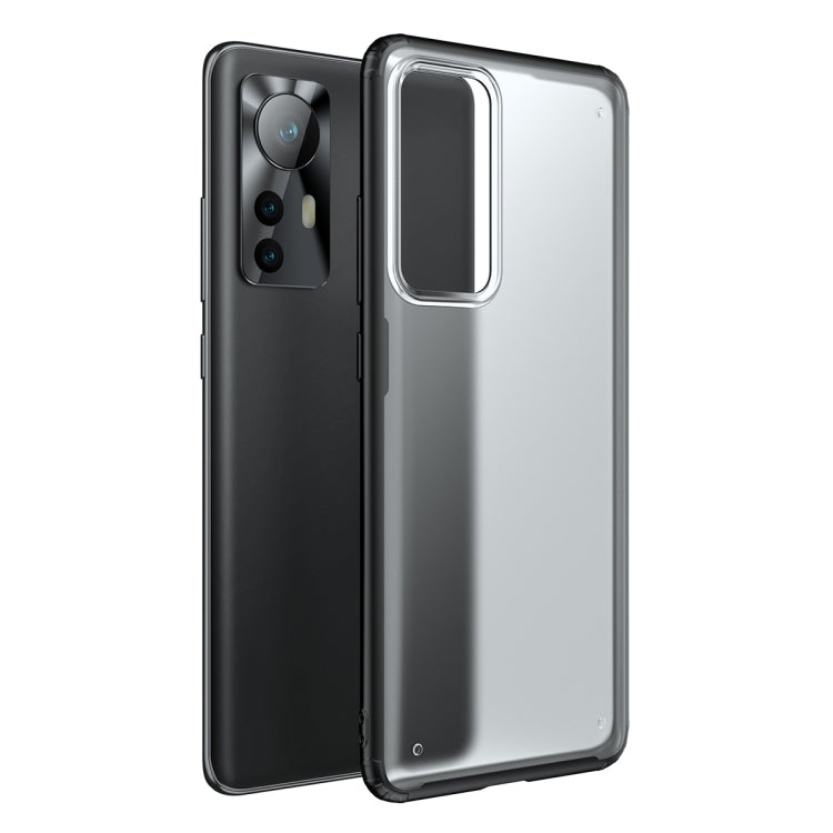 Black shockproof phone case with raised camera bezel and protective corners