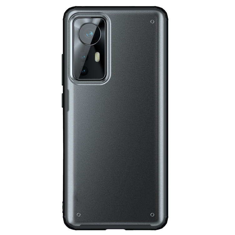 Black phone case with camera cutout and slim protective bumper edges
