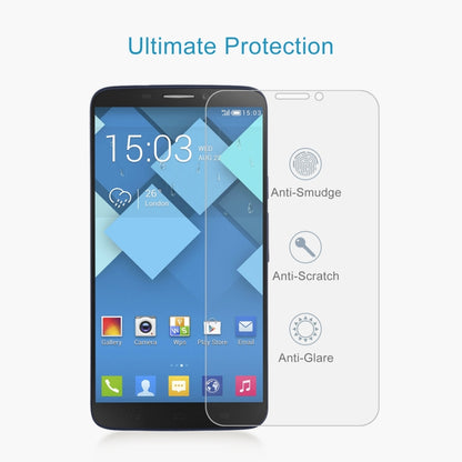 Tempered glass screen protector sheet over a phone screen with protection features