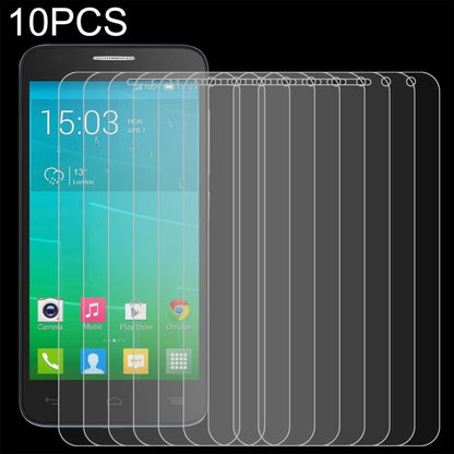 Set of 10 clear tempered glass screen protector films with 2.5D rounded edges