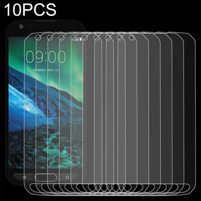 Set of 10 clear tempered glass screen protector films with 2.5D rounded edges