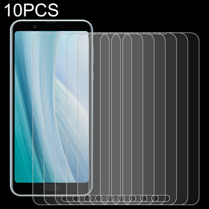 10-pack tempered glass screen protector sheets aligned over a phone screen