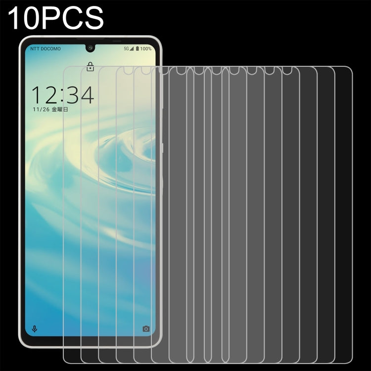 Set of 10 tempered glass screen films, 0.26mm thick, 9H protection, 2.5D curve