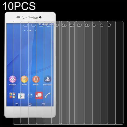 Set of 10 clear tempered glass screen protector films with 2.5D rounded edges