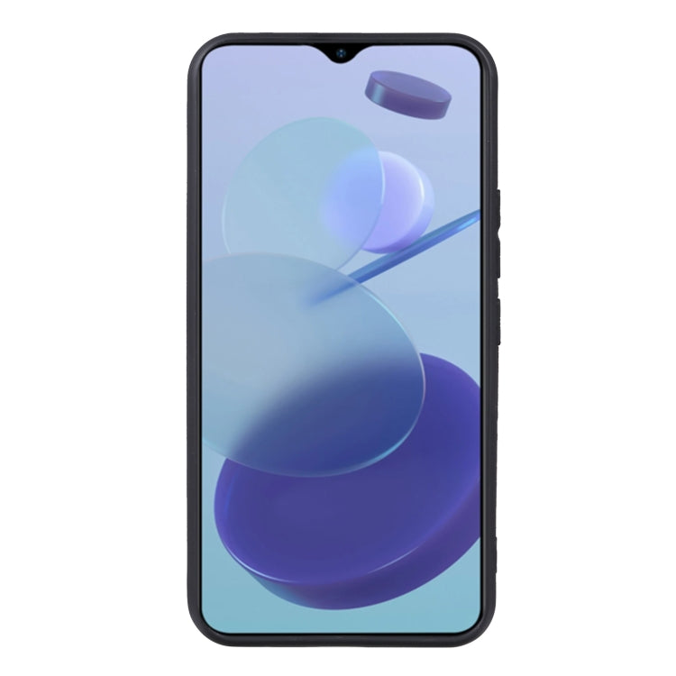 Black TPU phone case covering the back with a cutout for camera