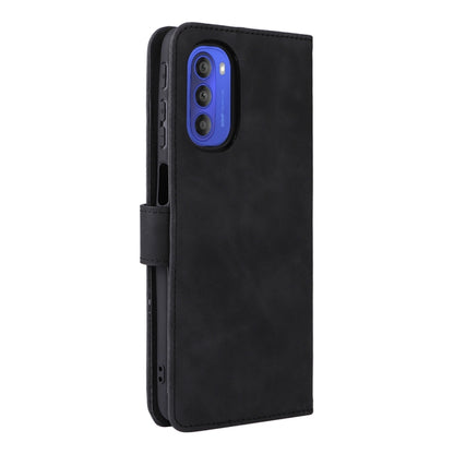 Black magnetic flip leather phone case with side button cutout and folio strap