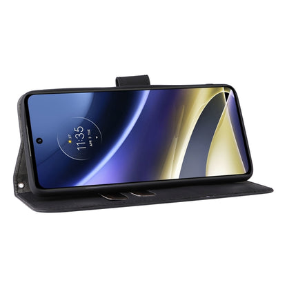 Black magnetic flip leather phone case with stand support and screen-facing cover
