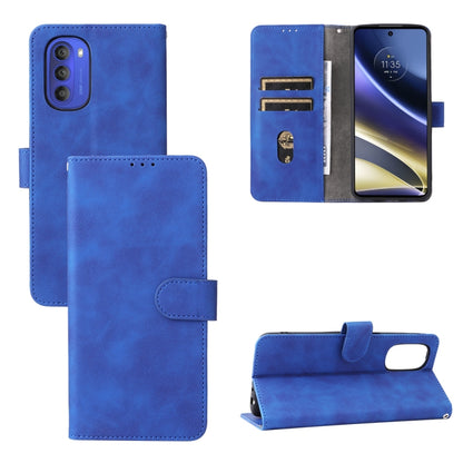 Blue magnetic flip leather phone case with folio cover and stand cutout