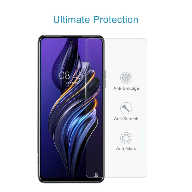 Tempered glass screen protector film with anti-smudge, anti-scratch, anti-glare features