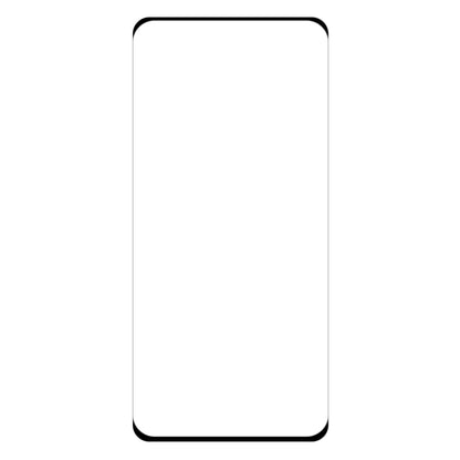 Tempered glass screen protector film with curved edges, clear front surface