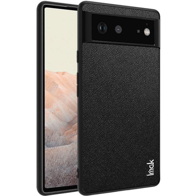 imak LX-5 phone case with screen protector, cross-texture dark finish, phone front visible