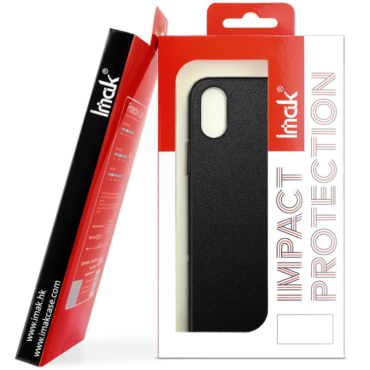 imak LX-5 phone case with screen protector in retail packaging, cross-texture dark