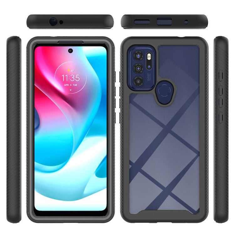 Black PC + TPU phone case with dual-layer bumper and camera protection