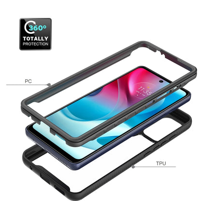 PC + TPU phone case with dual-layer design and raised edges for Moto G60S
