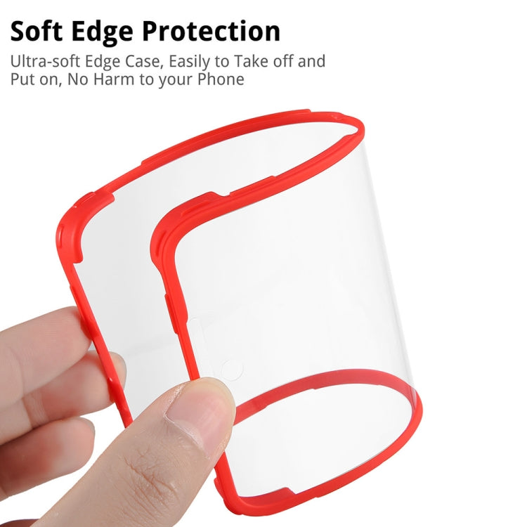 Red soft-edge shockproof phone case with flexible protective corners