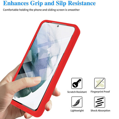 Red shockproof phone case with grippy sides for secure hold and scratch resistance
