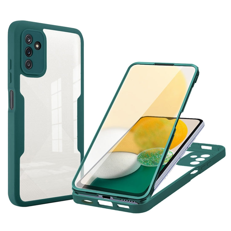 Green acrylic TPU phone case with 360° full coverage, front and back protection