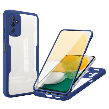 Blue acrylic TPU phone case with 360° full coverage, front and back protection