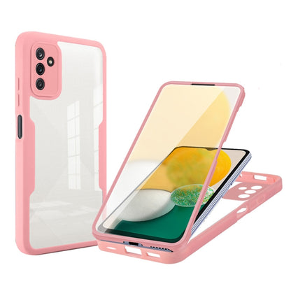 Pink acrylic TPU phone case with 360° full coverage, front and back protection