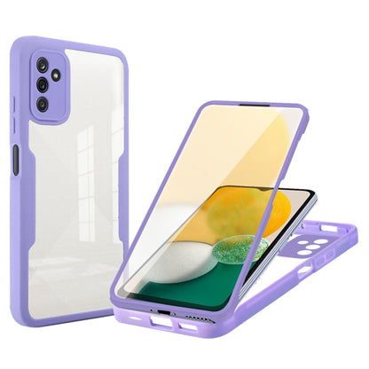 Purple acrylic and TPU shockproof phone case with 360° full-coverage screen shield