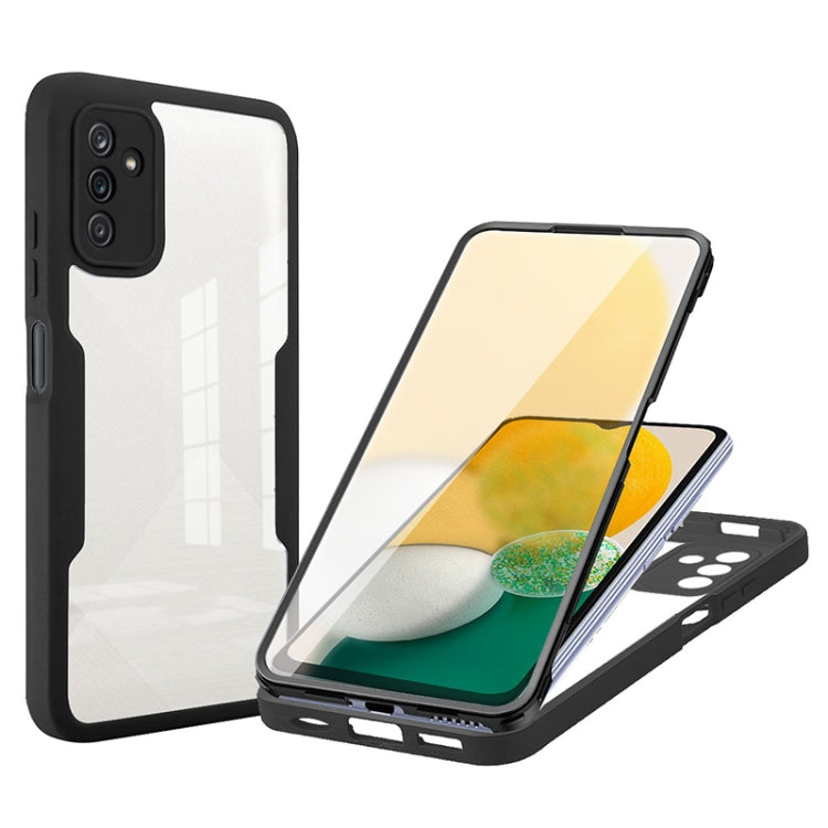 Black acrylic TPU phone case with 360° full coverage, front and back protection