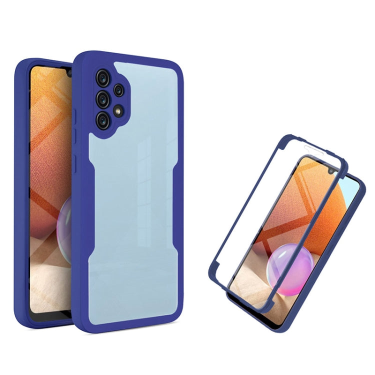 Blue acrylic TPU phone case with 360° full coverage, shockproof corner guards