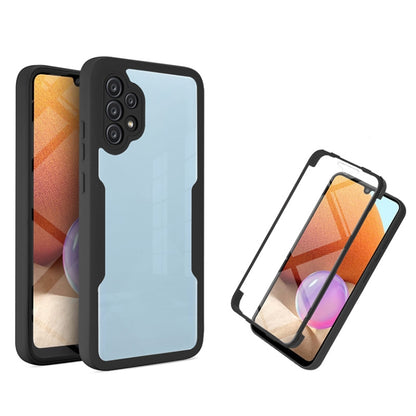 Black acrylic TPU phone case with 360° full coverage, shockproof corner guards
