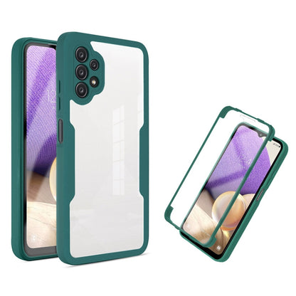 Green and white shockproof phone case with camera cutouts and full-coverage design