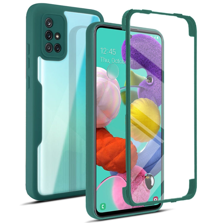 Teal shockproof phone case with clear front screen cover and camera cutouts