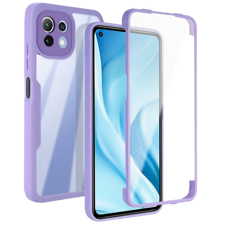Lavender acrylic and TPU phone case with 360° coverage and clear screen protector