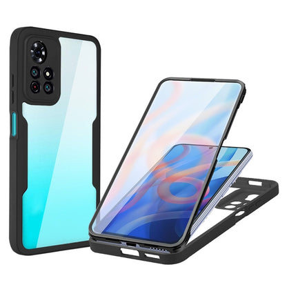 Black acrylic and TPU shockproof phone case with 360° full-coverage screen shield