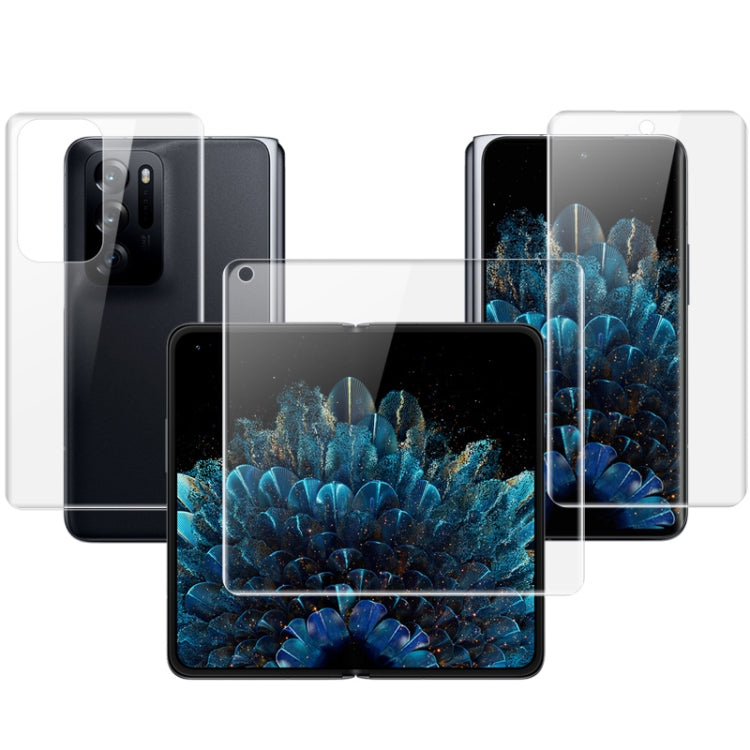 Clear hydrogel full-coverage screen and back protector film for OPPO Find N