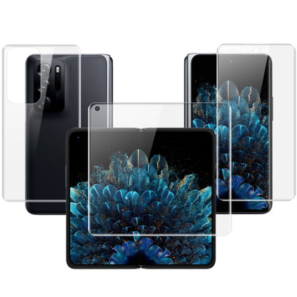 Clear hydrogel full-coverage screen and back protector film for OPPO Find N