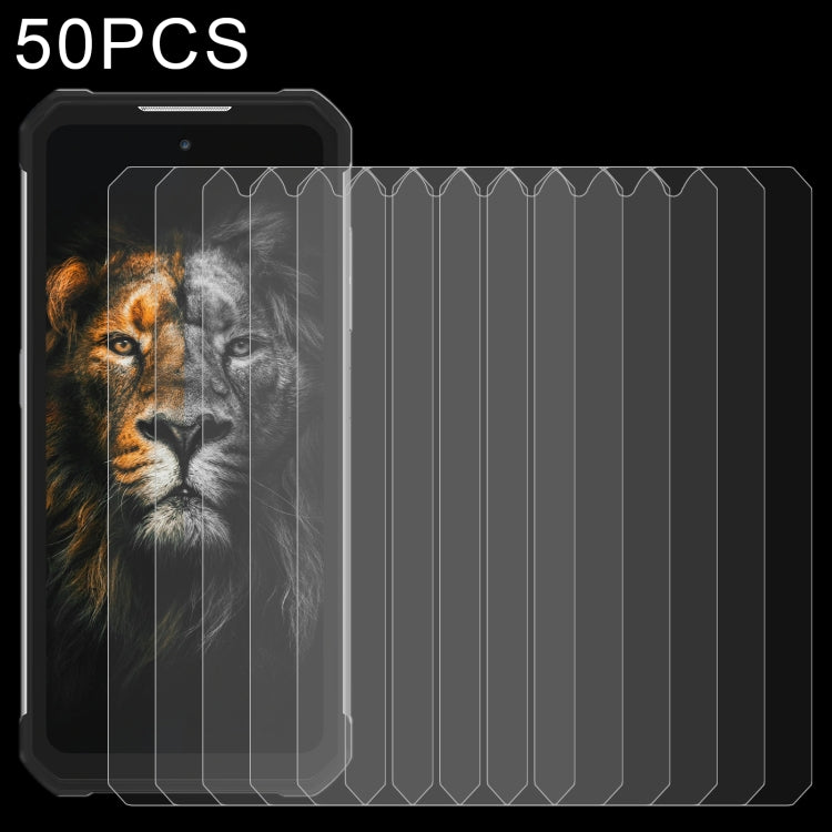 50PCS tempered glass screen protectors showing multiple screen-fit pieces