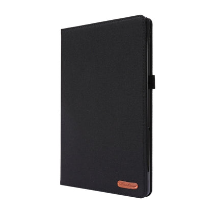 Black fabric PU tablet case for Nokia T20, front cover with magnetic closure