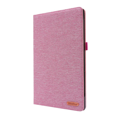 Rose red fabric PU tablet case for Nokia T20, front cover with magnetic closure