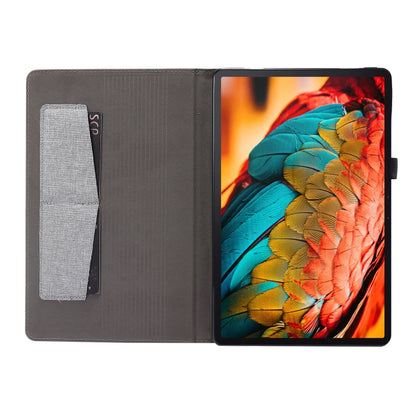 Grey fabric PU tablet case for Nokia T20, open stand with interior pocket