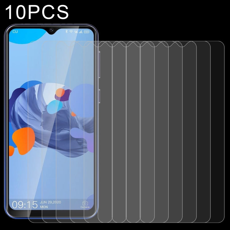 10-pack clear 2.5D 9H tempered glass screen protector set for phone display