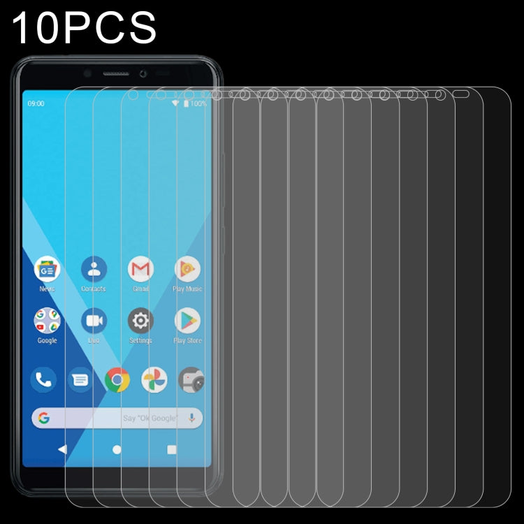 Clear 2.5D tempered glass screen protectors, 10-pack with rounded edges