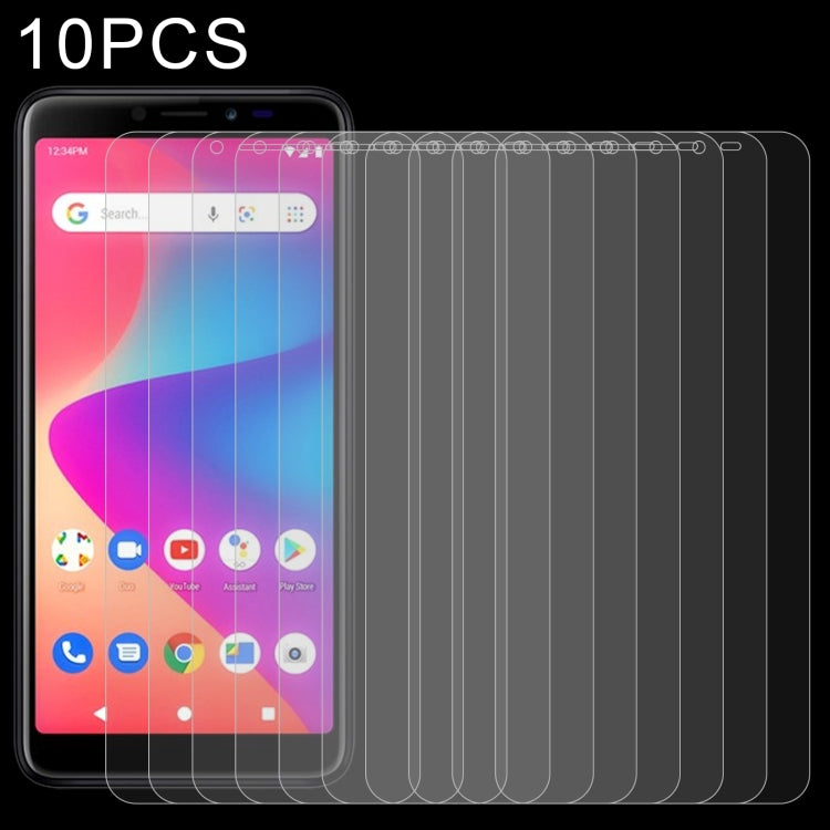 10-pack 2.5D tempered glass screen protectors, clear, multiple fit layers