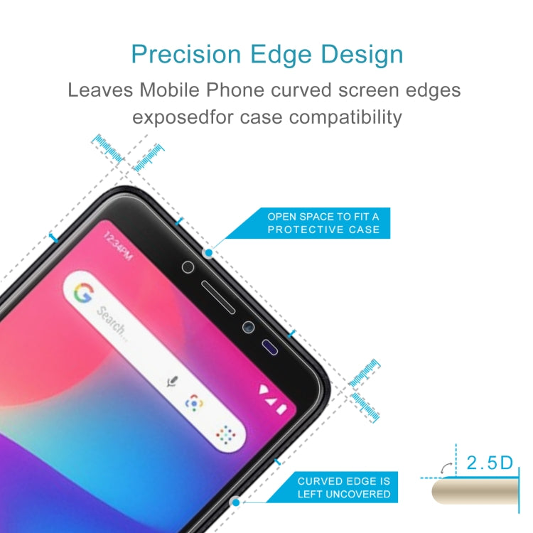 2.5D curved-edge tempered glass screen protector for smartphone case compatibility