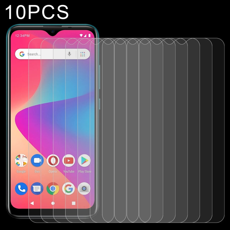 10-pack clear tempered glass screen protectors with curved 2.5D edges for smartphone