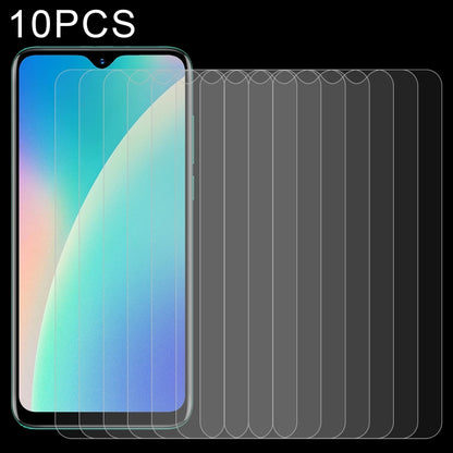 Clear tempered glass screen protectors, 10-pack with rounded 2.5D edges